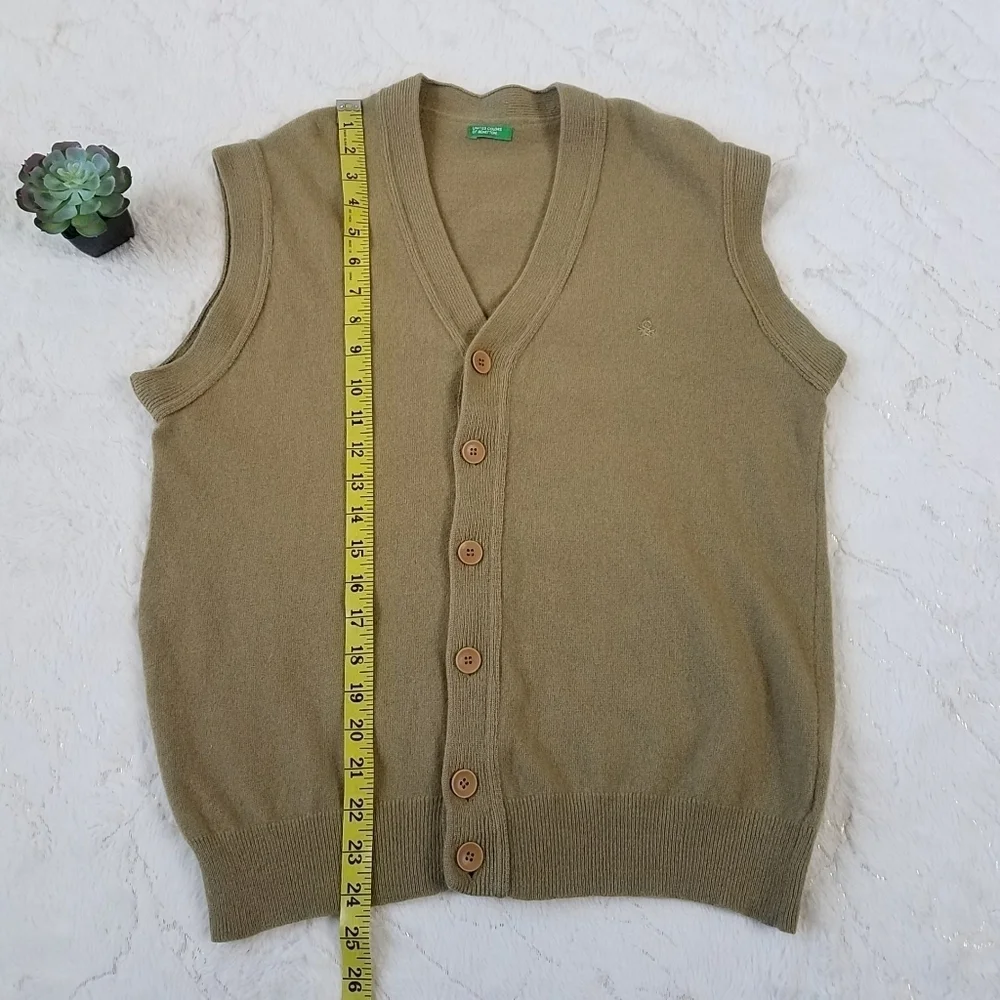 United Colors of Benetton Vintage Men's Wool Sweater Vest